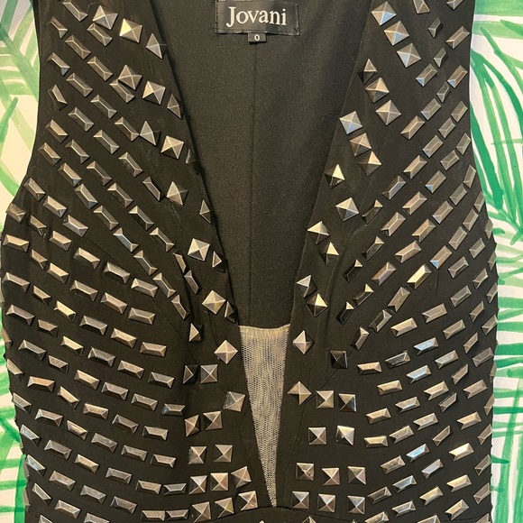Jovani Studded Short Cocktail Prom Dress 0 - Picture 2 of 6
